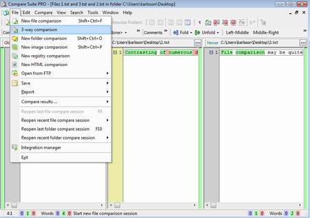 3 way file comparison