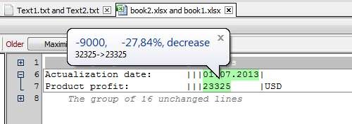 Excel comparison in Compare Suite