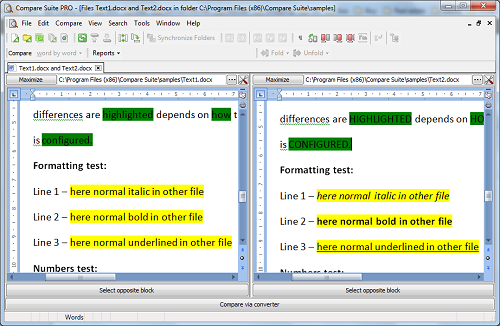 Compare MS Word documents without tracking changes on