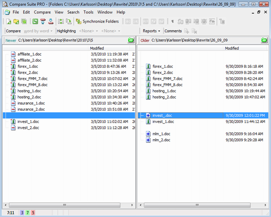 Use an effective folder compare tool