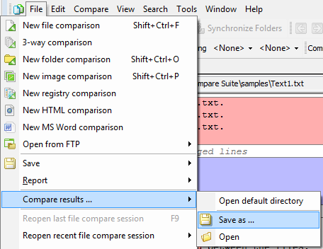 Save the comparison session